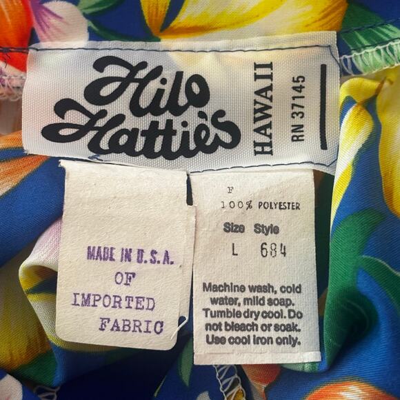 Hilo Hattie’s Hawaii Maxi Dress Vintage Floral Orchid L Made in USA Mumu Resort - Picture 8 of 9